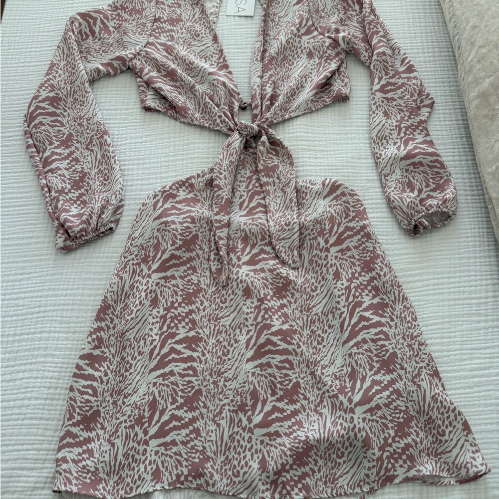 RESA Pink and White Abstract Two-Piece Set